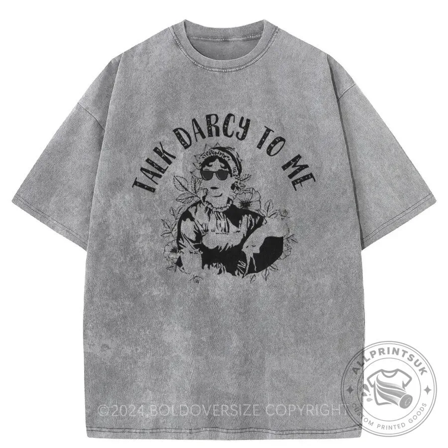 Jane Austen Talk Darcy To Me Vintage Washed T-Shirt
