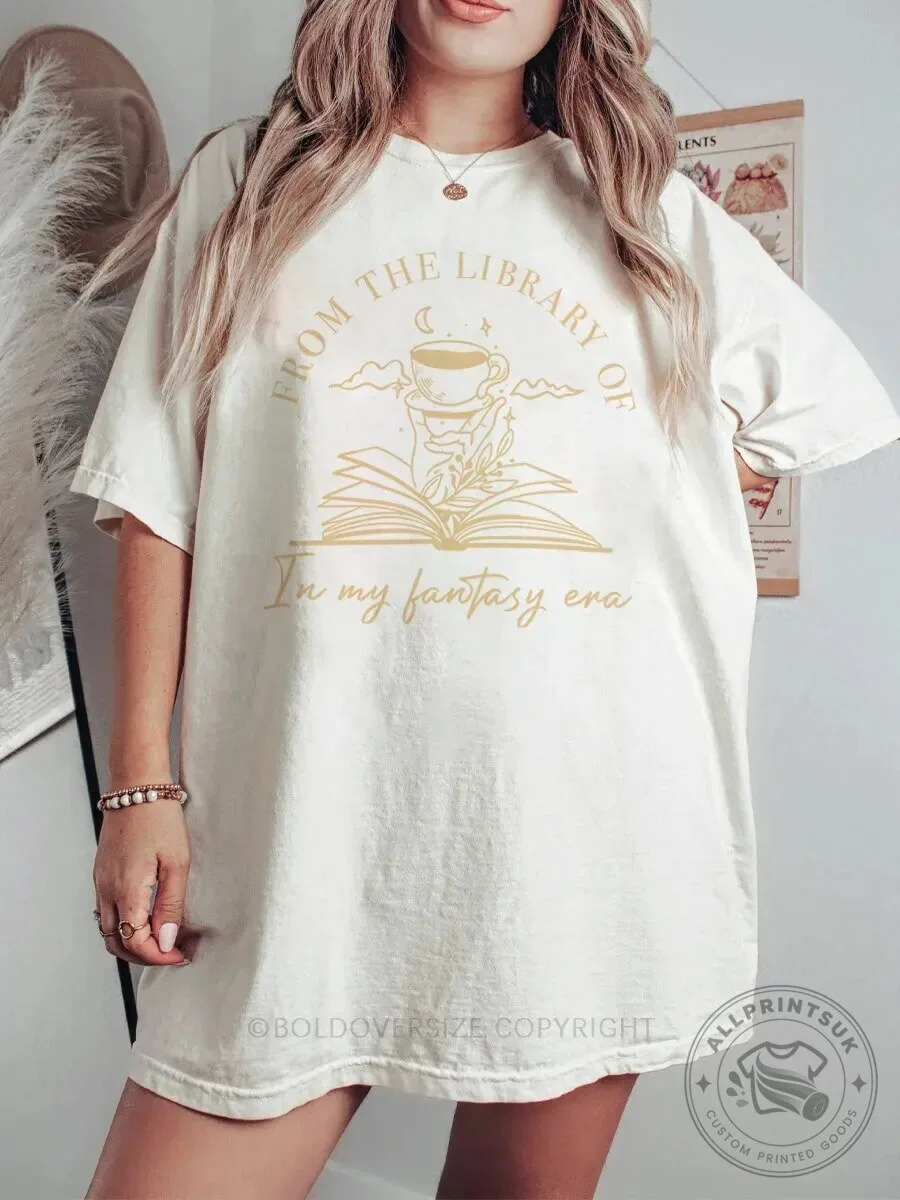 From The Library In My Fantasy Era Book Lover Graphic T-Shirt